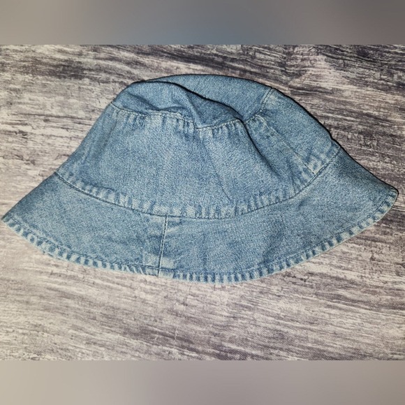 Vintage Denim Cotton‎ Floral Flip Front Bucket Hat - Picture 3 of 6